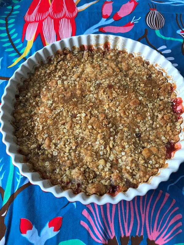 Rhubarb & apple crumble [Rex Morgan]