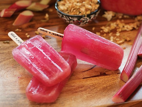 Rhubarb & jasmine pops (Bake the Book)