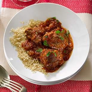 Rhubarb & lamb tagine