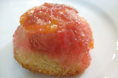 Rhubarb & mandarin upside-down cakes