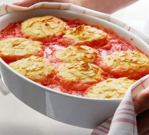 Rhubarb & orange slump