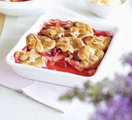 Rhubarb & strawberry cobbler