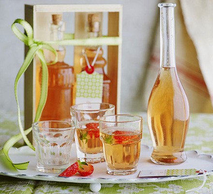 Rhubarb & strawberry vodka