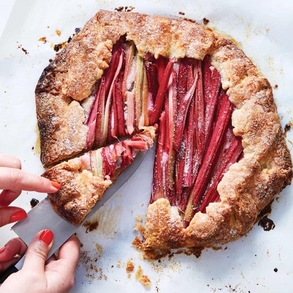 Rhubarb almond galette