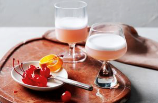 Rhubarb and aquafaba sour