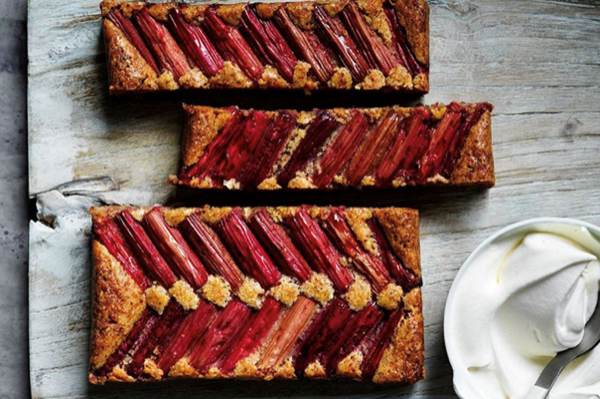 Rhubarb and brown butter cake [Carina la Delfa]