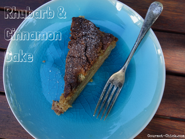 Rhubarb and cinnamon cake