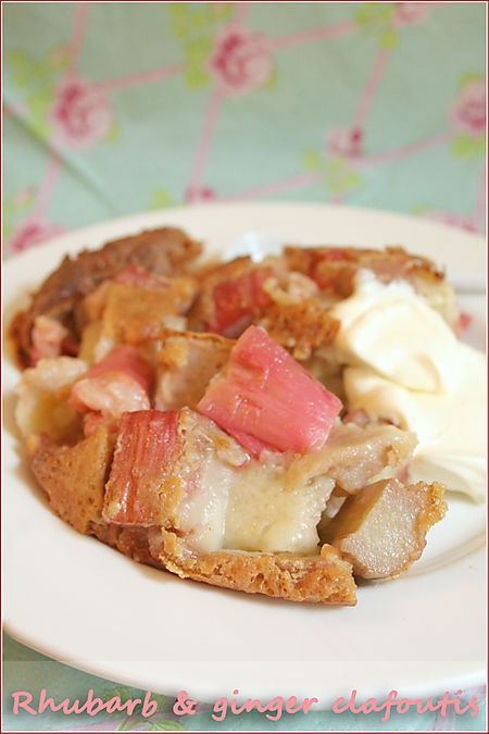 Rhubarb and ginger clafoutis