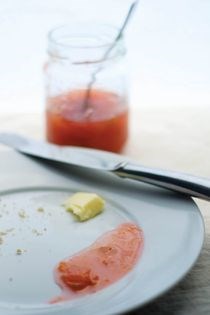 Rhubarb and ginger jam