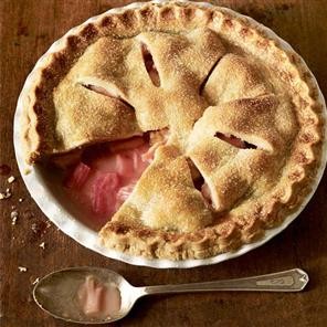Rhubarb and ginger pie