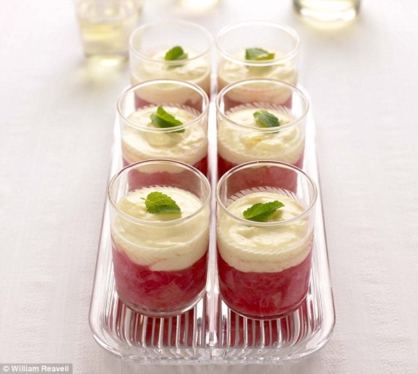 Rhubarb and lemon pots