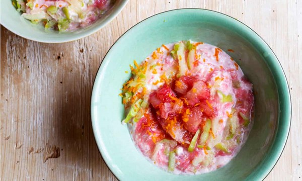 Rhubarb, apple and sherry