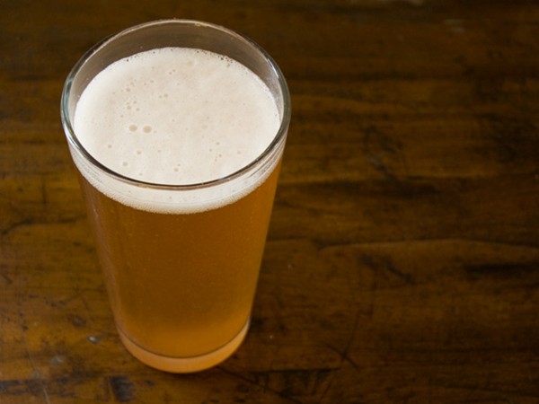 Rhubarb beer cocktail