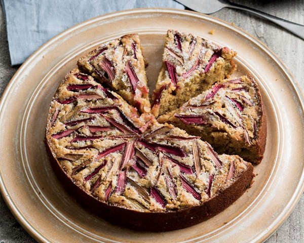 Rhubarb brown sugar cake