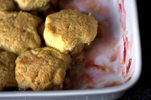 Rhubarb cobbler