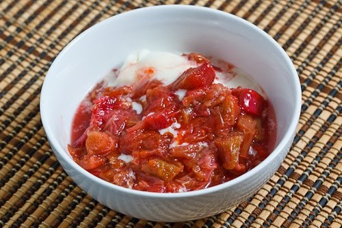 Rhubarb compote