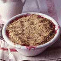 Rhubarb crumble