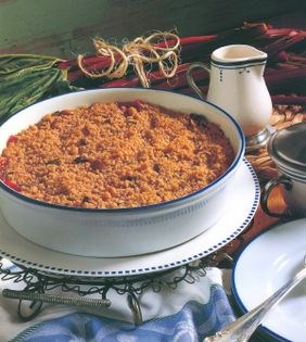 Rhubarb crumble