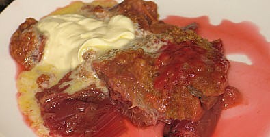Rhubarb crumble