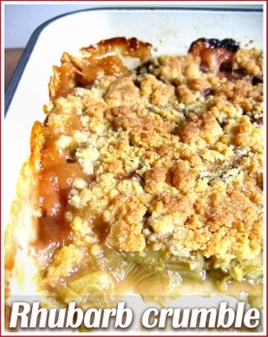 Rhubarb crumble