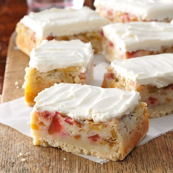 Rhubarb custard bars