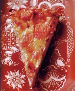 Rhubarb custard tart