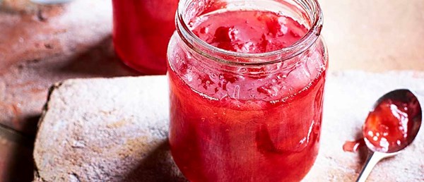 Rhubarb, ginger and chilli jam