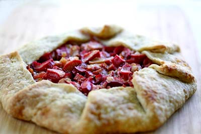 Rhubarb ginger galette