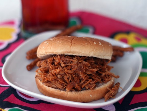 Rhubarb-ginger pulled pork