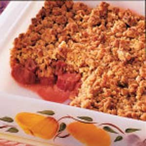Rhubarb granola crisp