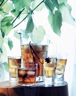 Rhubarb iced tea