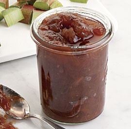 Rhubarb jam with lime and ginger
