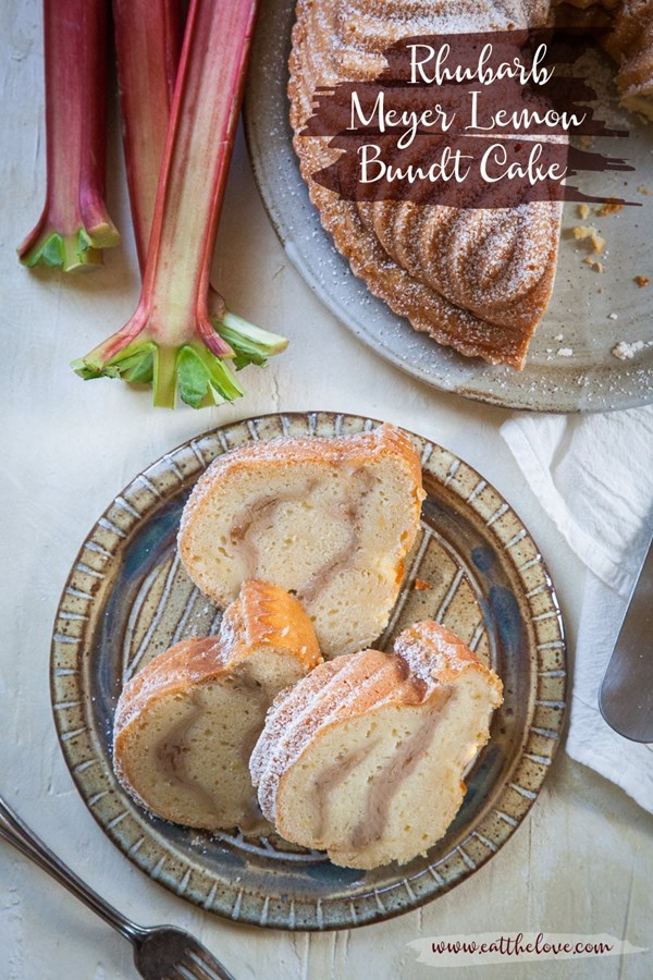 Rhubarb Meyer lemon cake