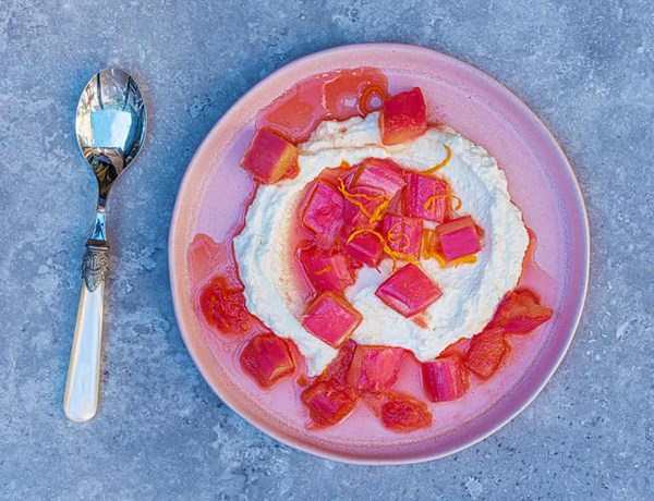 Rhubarb, orange and ricotta
