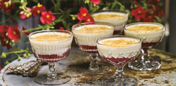 Rhubarb panna cotta