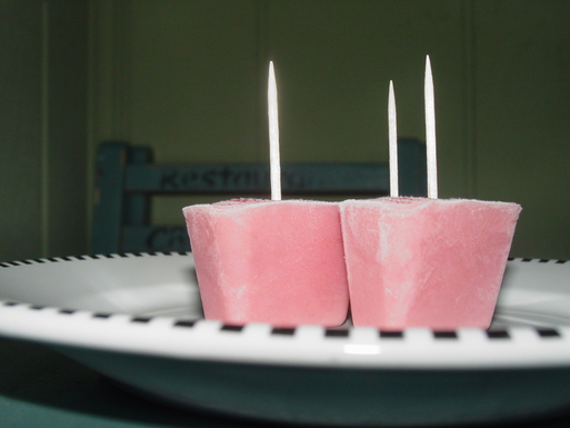 Rhubarb popsicles