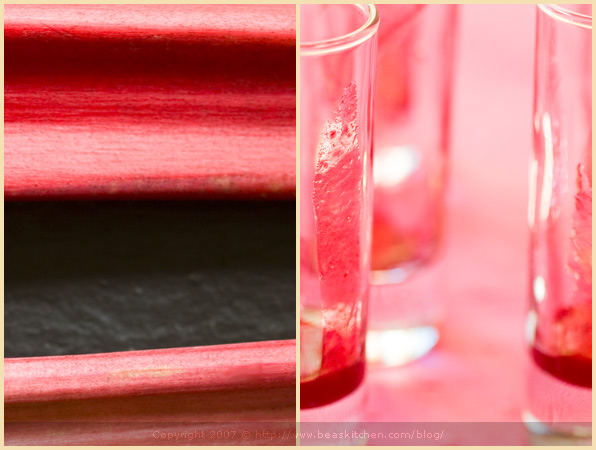 Rhubarb, raspberry yogurt ice pops (Sucettes au yaourt glacé de rhubarbe et framboises)