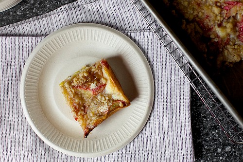 Rhubarb snacking cake