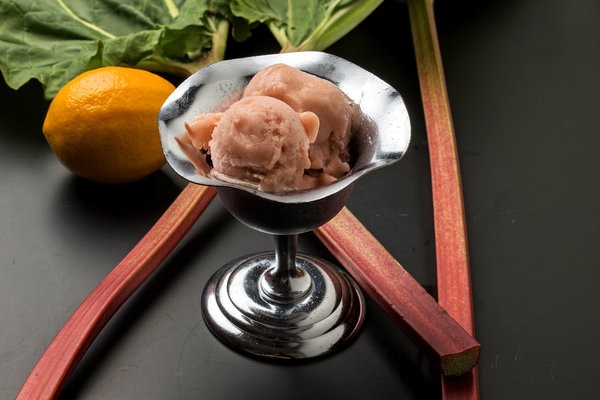 Rhubarb sorbet