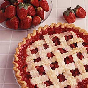 Rhubarb-strawberry pie