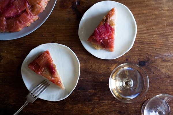 Rhubarb upside-down cake