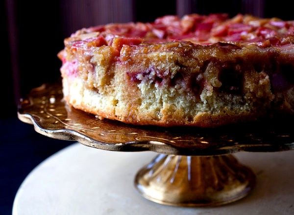 Rhubarb upside-down cake