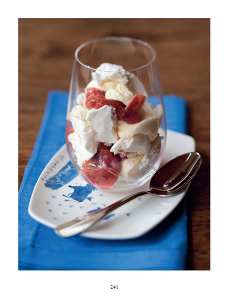 Rhubarb vacherin