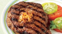 Rib-eye steaks with chipotle butter