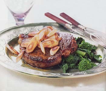 Rib-eye steaks with curried salt