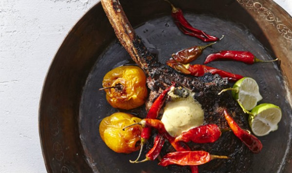 Rib eye with pepita-lime butter