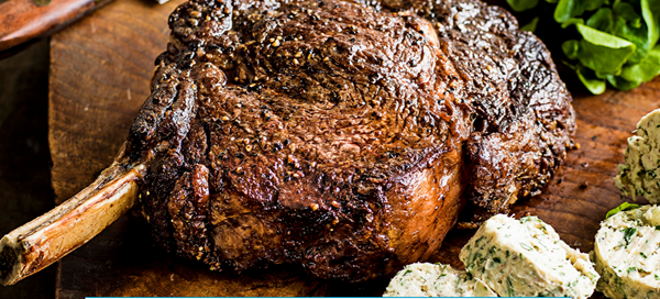 Rib of beef with bone marrow butter