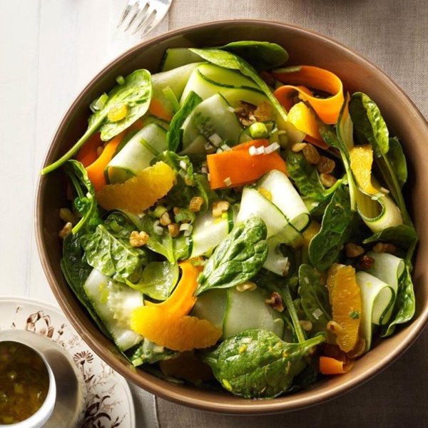 Ribbon salad with orange vinaigrette
