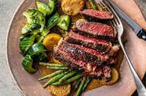 Ribeye steak with rendang curry sauce