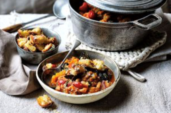 Ribollita with crunchy croutons